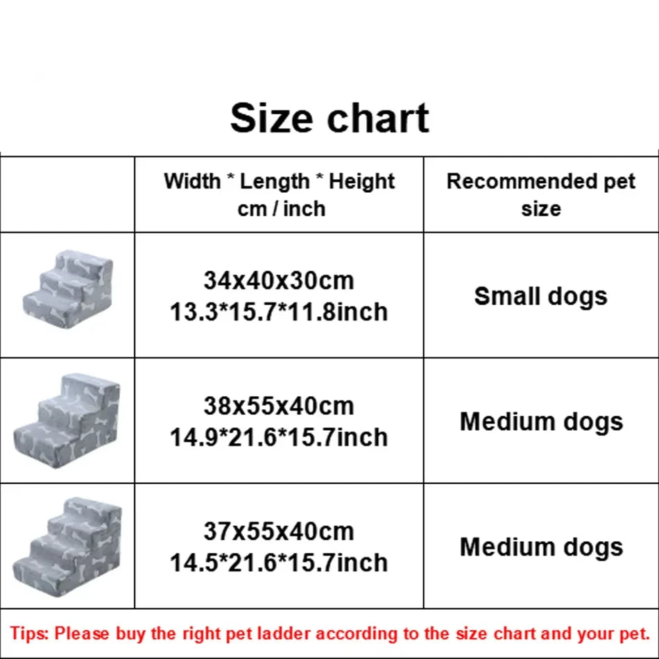Soft Foam Pet Stairs for Small Dogs & Cats