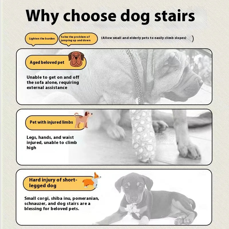 Soft Foam Pet Stairs for Small Dogs & Cats