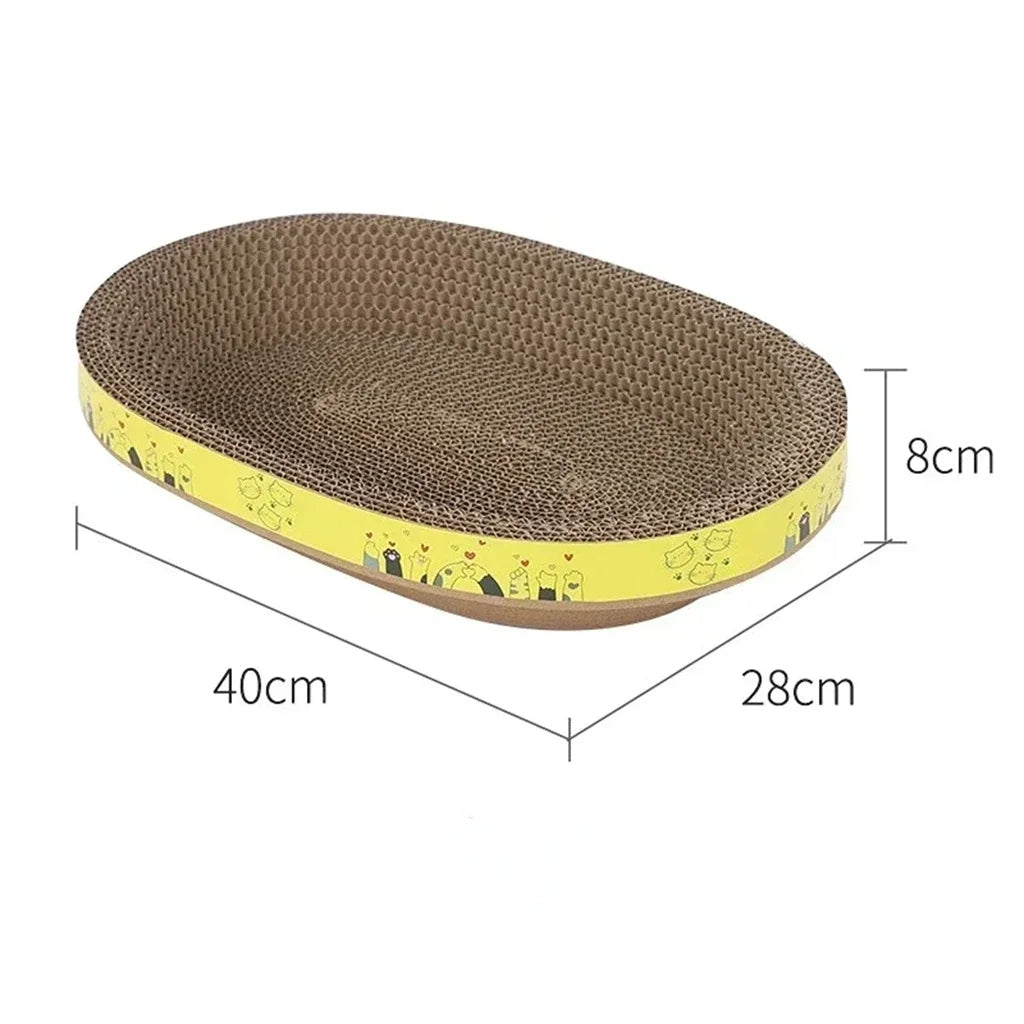 Round Cat Scratcher Bed Bowl with Corrugated Cardboard
