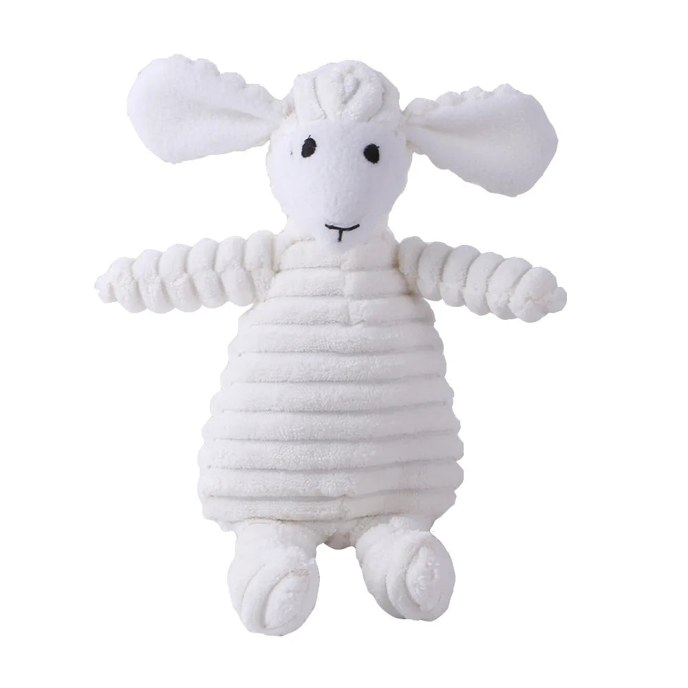 Corduroy Animal Plush Squeaky Dog Toy