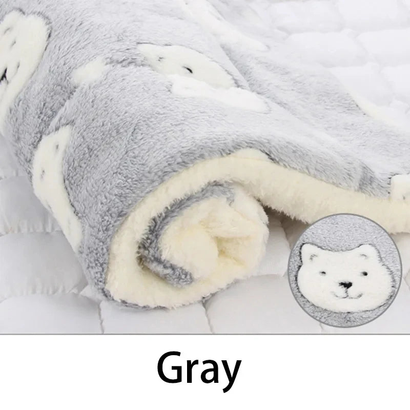 Plush Pet Bed Mat – Soft & Washable Dog Cat Pad