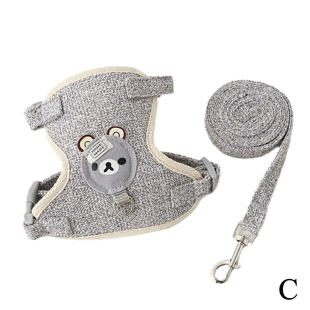 Soft Pet Harness and Leash Set for Cats & Small Dogs