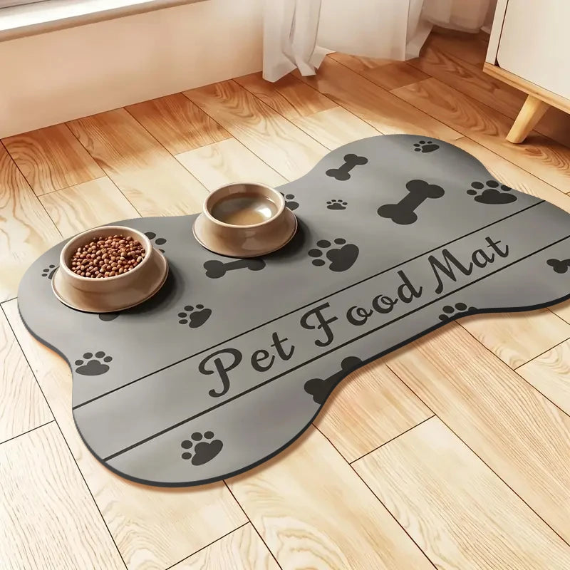 Non-Slip Waterproof Pet Food Mat for Dogs and Cats