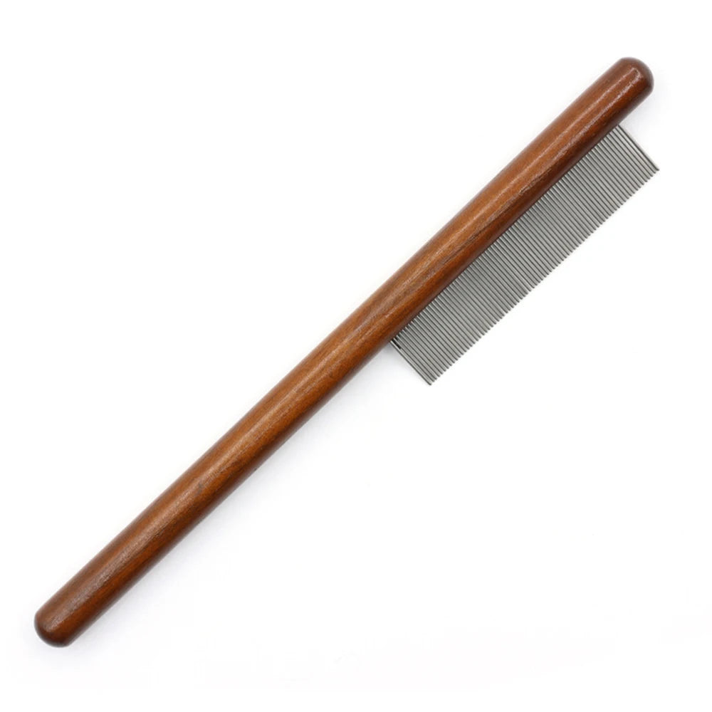 Wooden Pet Grooming Comb for Cats & Dogs – Anti-Shedding