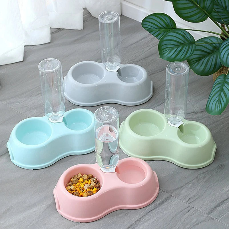 2-in-1 Pet Feeder with Automatic Water Dispenser
