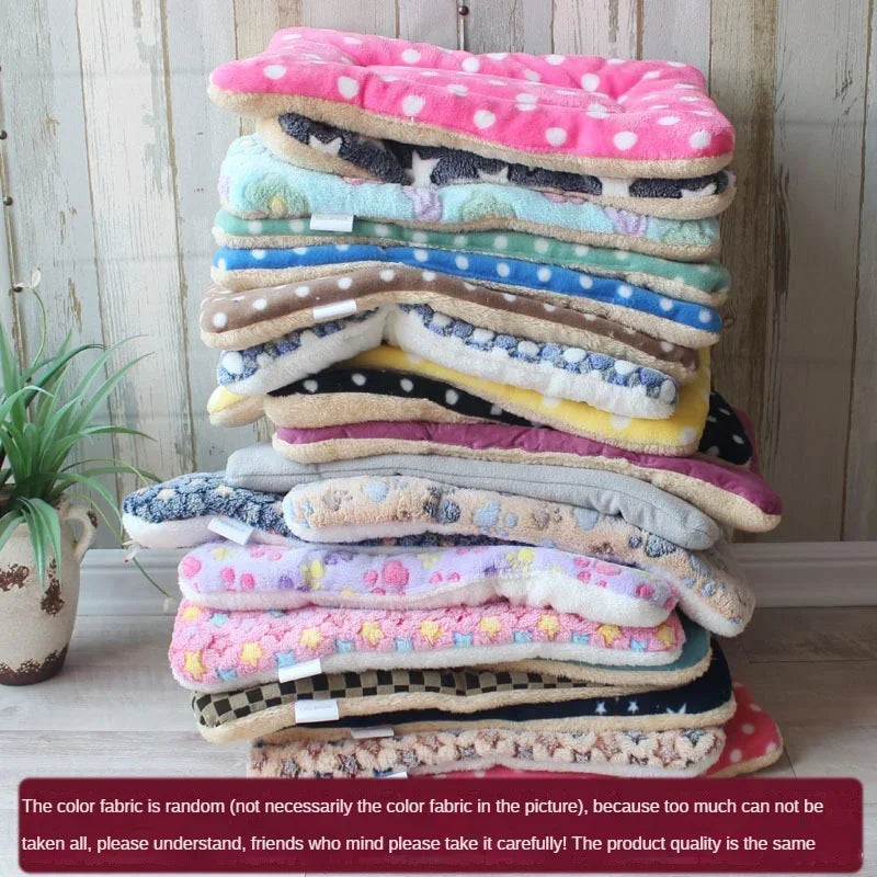 Double-Sided Plush Pet Bed Mat for Dogs & Cats