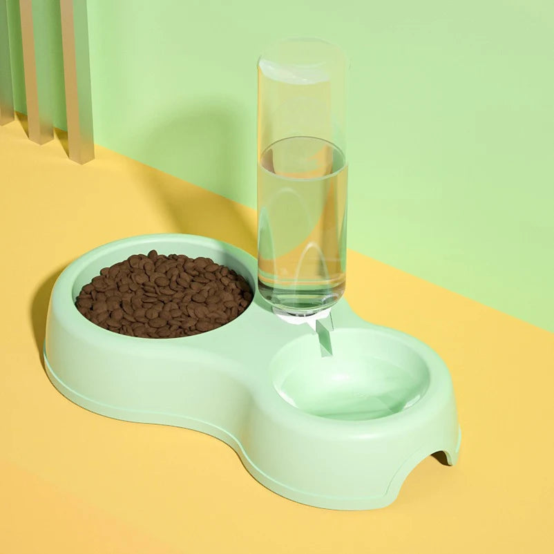 2-in-1 Pet Feeder with Automatic Water Dispenser