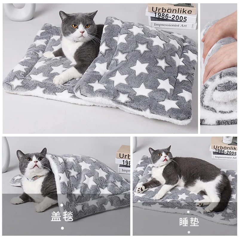 Plush Pet Bed Mat – Soft & Washable Dog Cat Pad