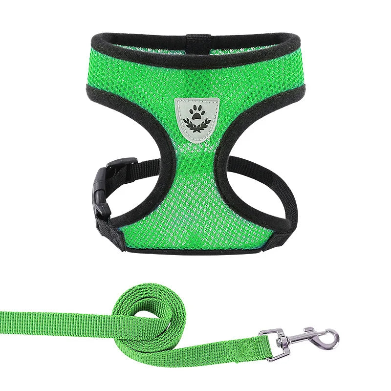 No-Pull Soft Mesh Dog & Cat Harness with Leash