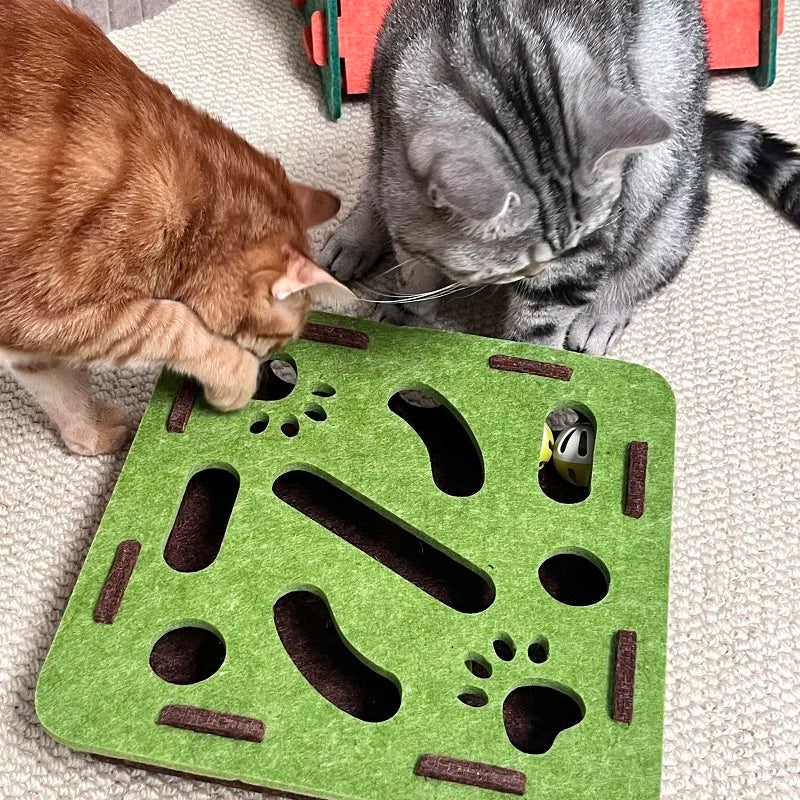 Cat Interactive Puzzle Toy with Hidden Balls