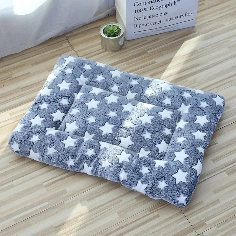 Double-Sided Plush Pet Bed Mat for Dogs & Cats
