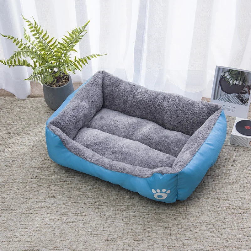 Orthopedic Plush Dog & Cat Bed – Washable Rectangular Pet Sofa