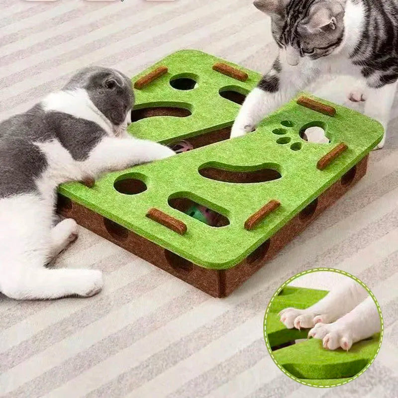 Cat Interactive Puzzle Toy with Hidden Balls