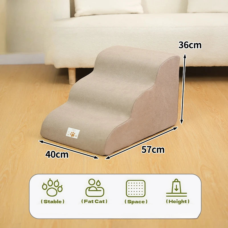 Pet Stairs for Small Dogs & Cats – Soft Foam Steps