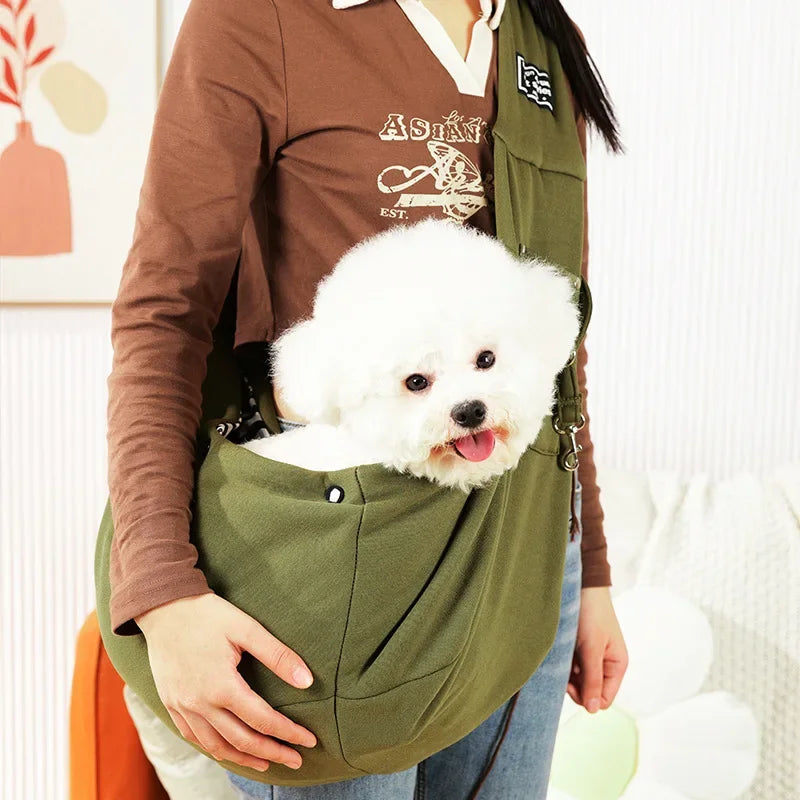 Pet Sling Carrier Bag – Small Dog & Cat Travel Pouch