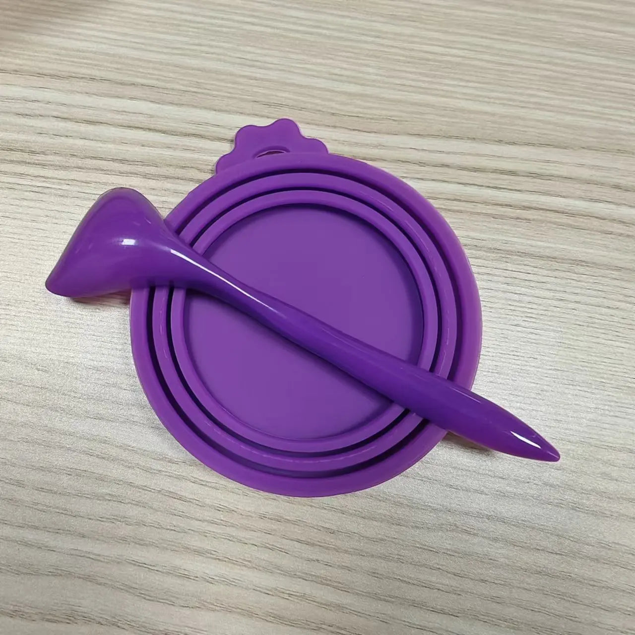 Silicone Pet Food Can Lids with Spoon Set
