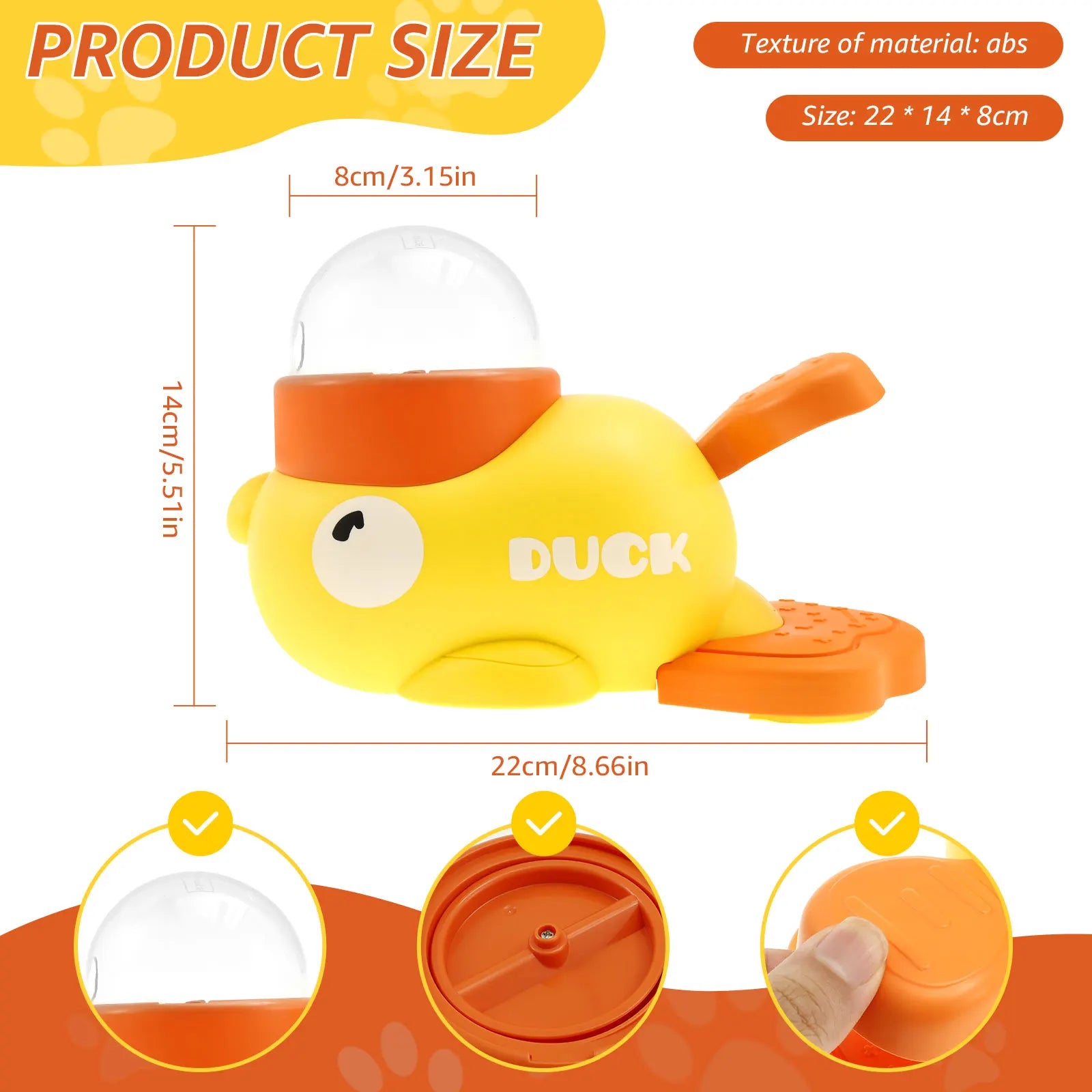 Duck-Shaped Interactive Dog Food Dispenser Toy