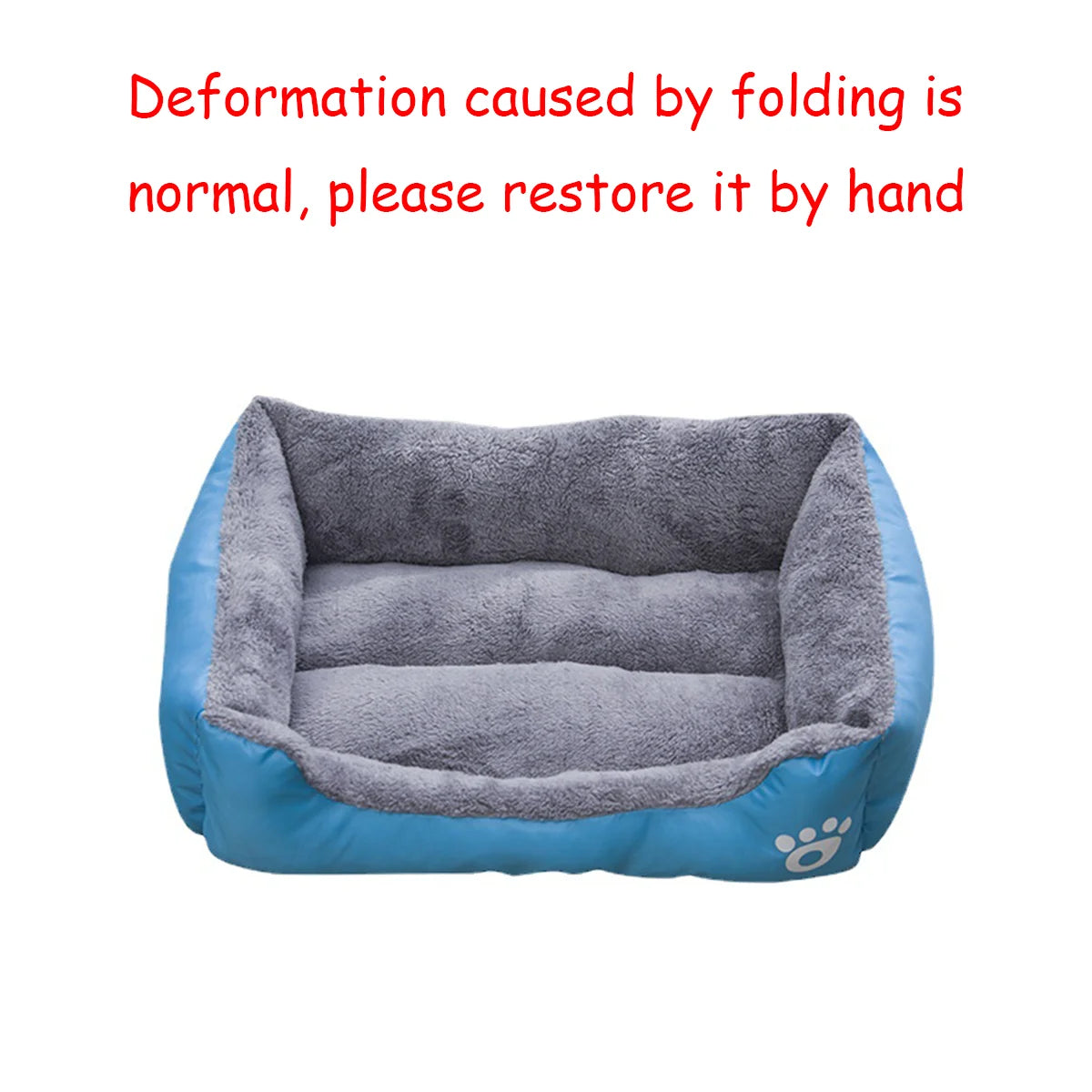 Orthopedic Plush Dog & Cat Bed – Washable Rectangular Pet Sofa