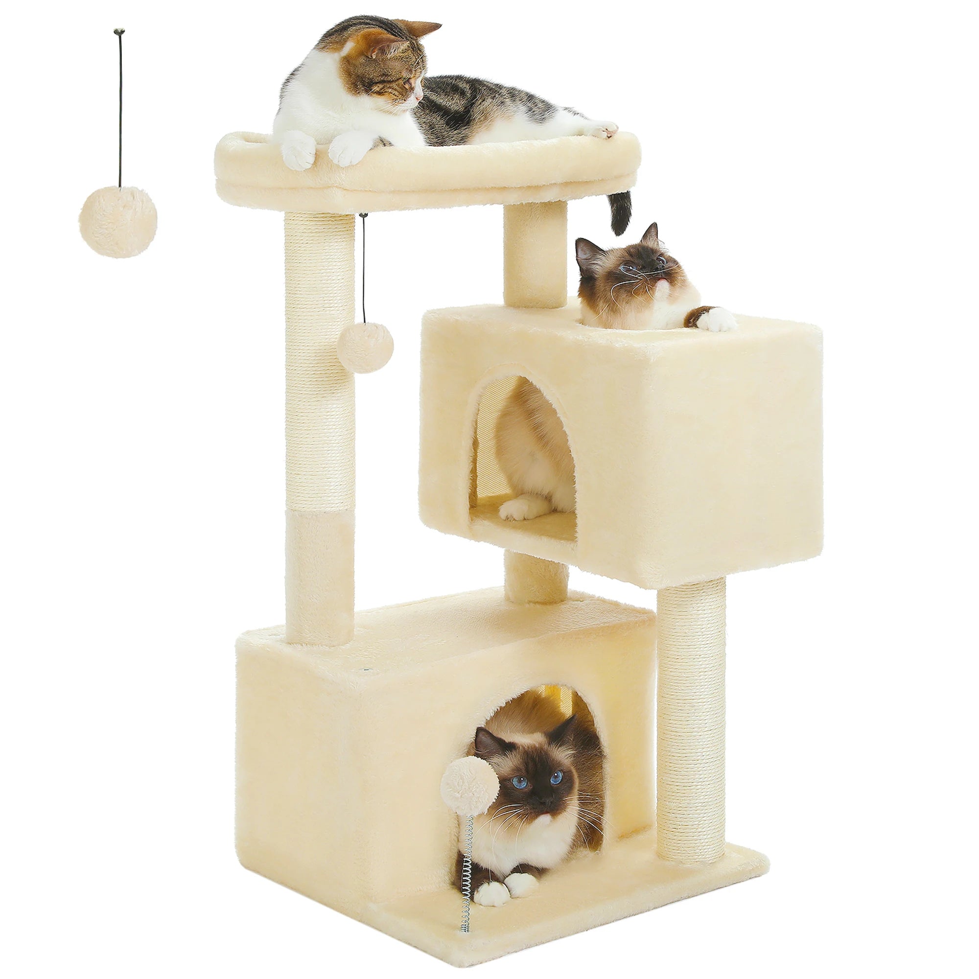 Multi-Level Cat Tree Tower with Condo & Scratching Posts
