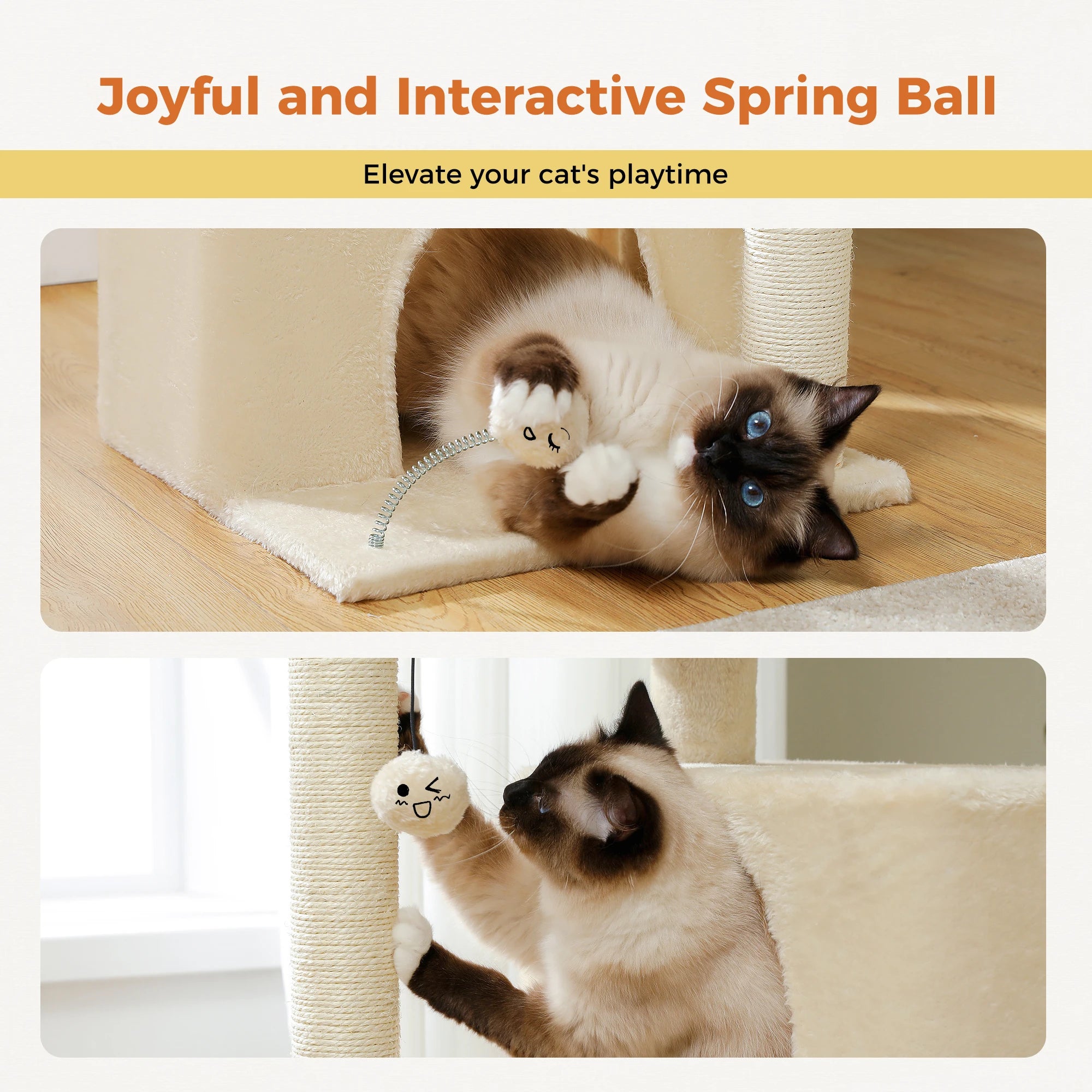 Multi-Level Cat Tree Tower with Condo & Scratching Posts