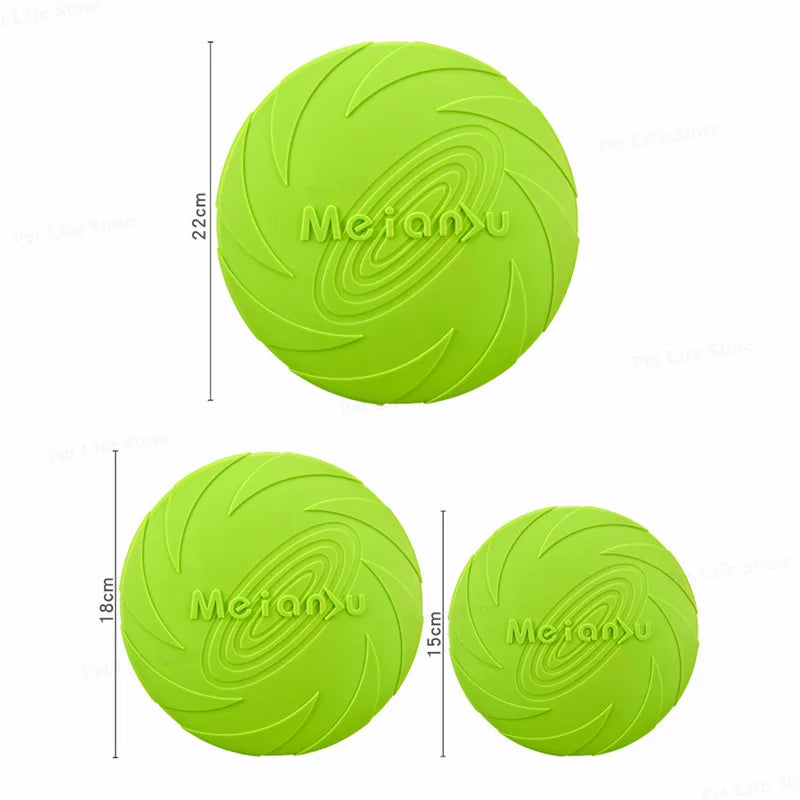Durable Rubber Dog Frisbee Toy for Outdoor Play