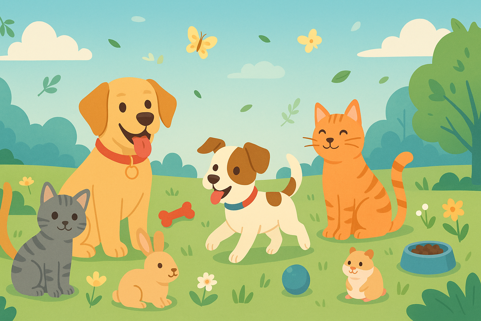 generate an image for a pet blog banner. no texts in the image please