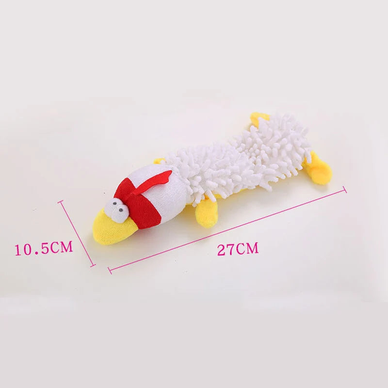 Plush Animal Squeaky Dog Toy – Cute Cartoon Style