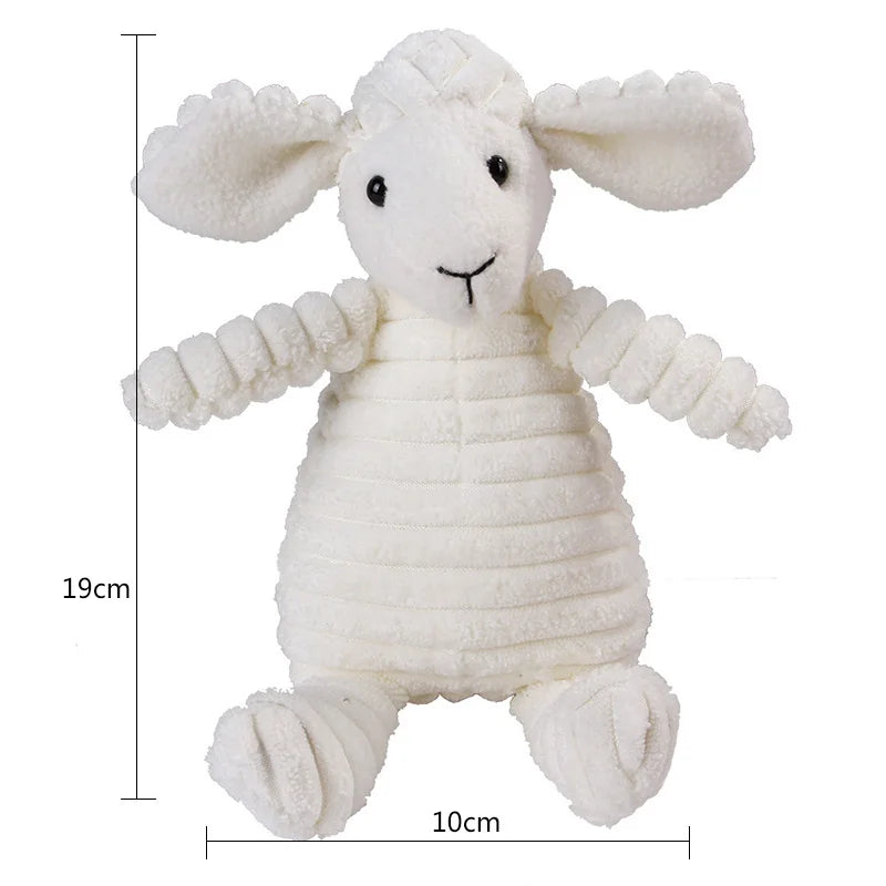 Corduroy Animal Plush Squeaky Dog Toy
