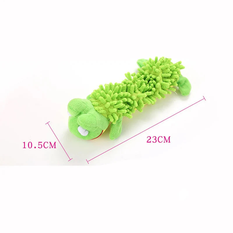 Plush Animal Squeaky Dog Toy – Cute Cartoon Style