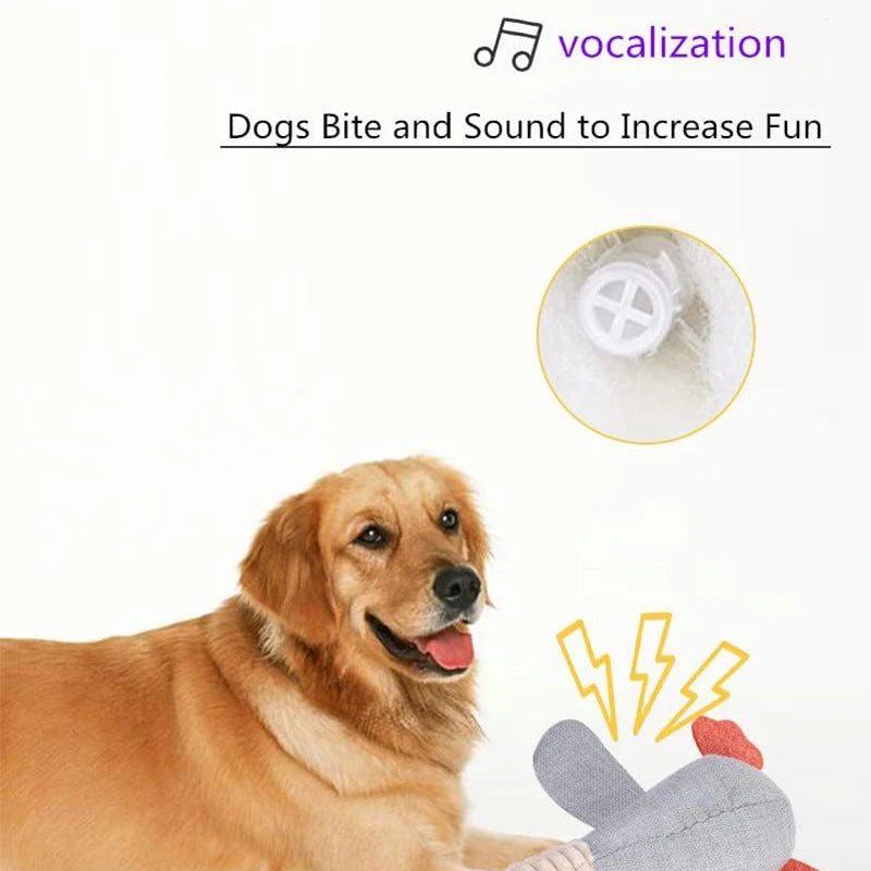Durable Goose Squeaky Dog Toy – Plush Chew Toy