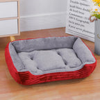 Orthopedic Plush Dog & Cat Bed – Washable Rectangular Pet Sofa
