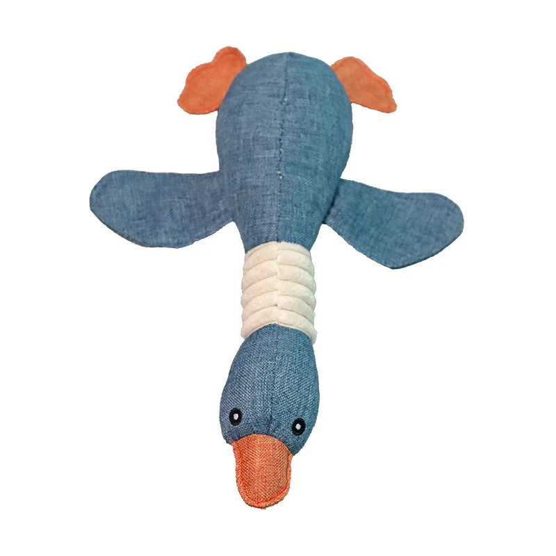 Durable Goose Squeaky Dog Toy – Plush Chew Toy