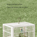 Portable Bird Travel Cage with Perches & Feeders