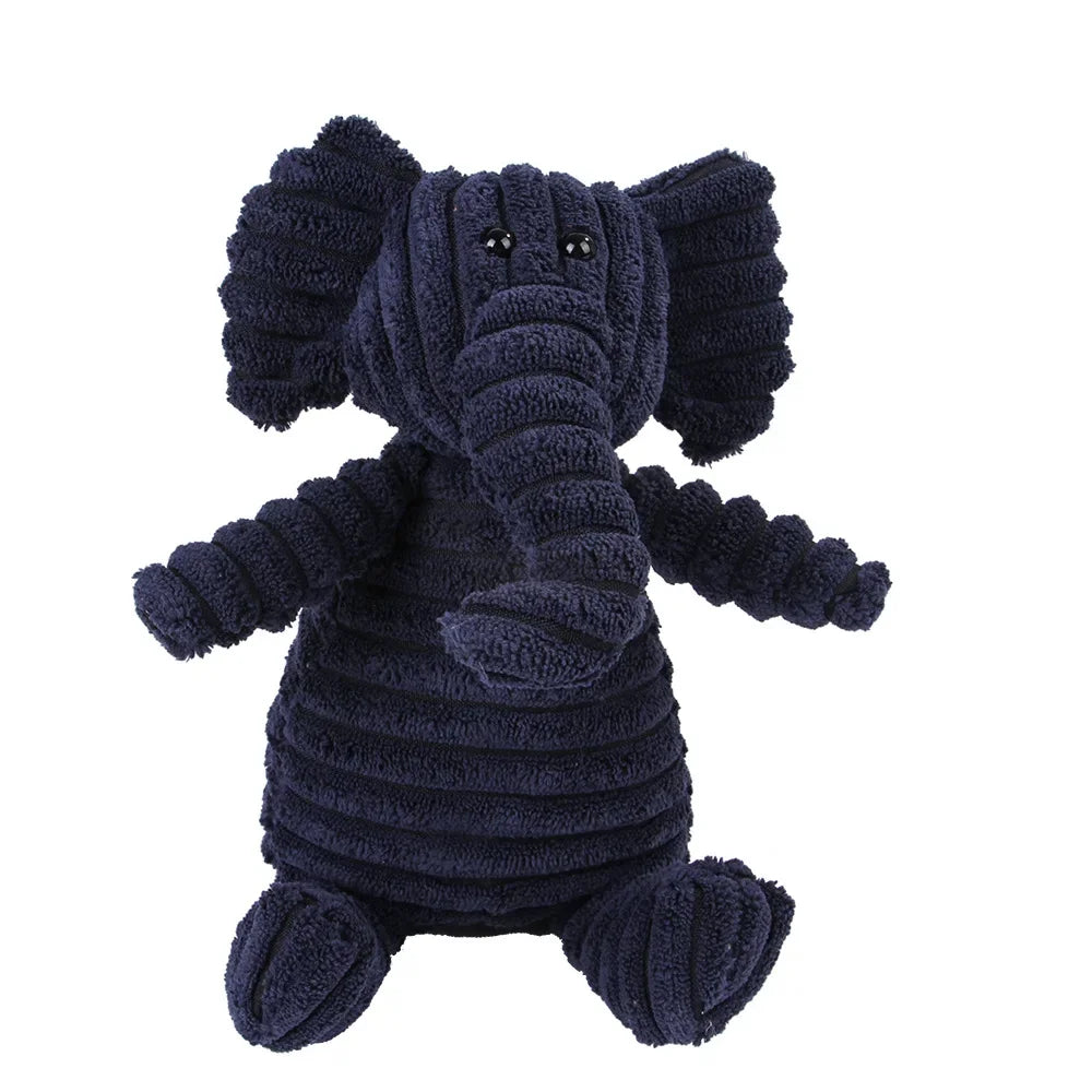 Corduroy Animal Plush Dog Toy with Squeaker