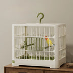 Portable Bird Travel Cage with Perches & Feeders