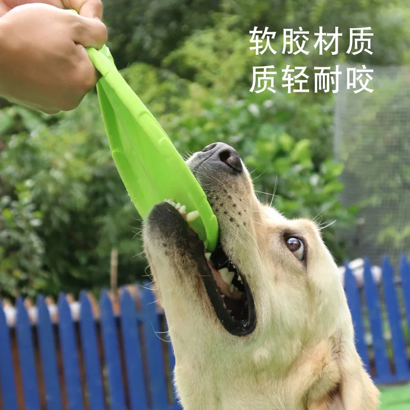 Durable Rubber Dog Frisbee Toy for Outdoor Play