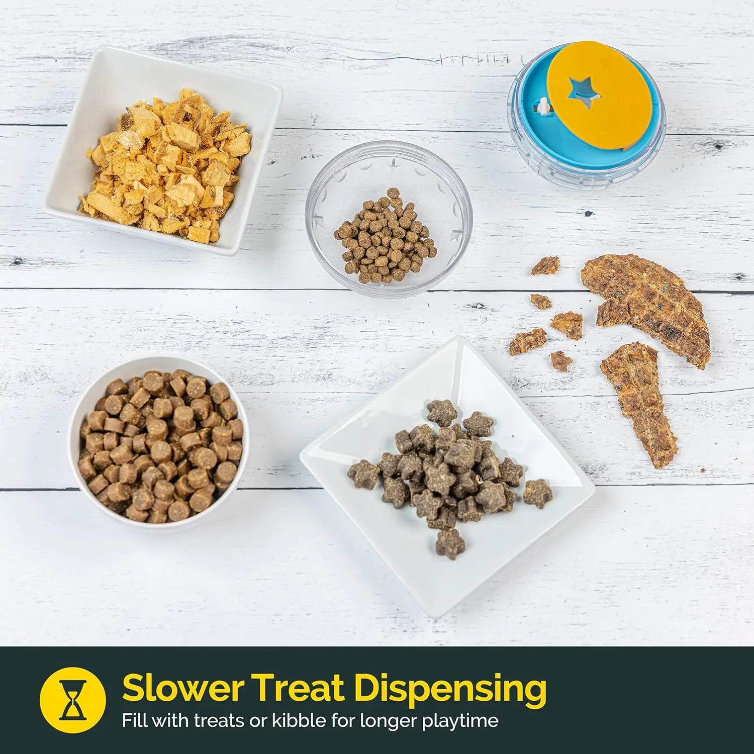 Interactive Dog Treat Dispensing Puzzle Ball
