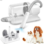 Pet Grooming Vacuum Kit with Clippers & Brushes