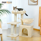 Cat Tree Tower with Condo, Hammock & Scratching Posts