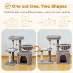 Cat Tree Tower with Condo, Hammock & Scratching Posts