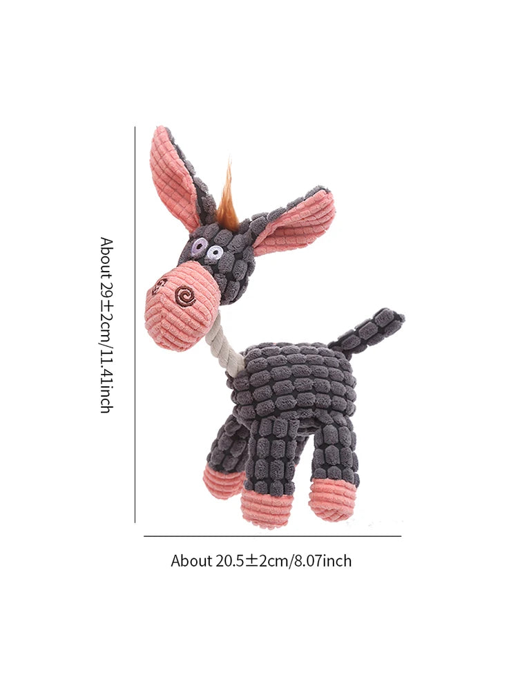 Plush Farm Animal Dog Toy – Squeaky & Durable