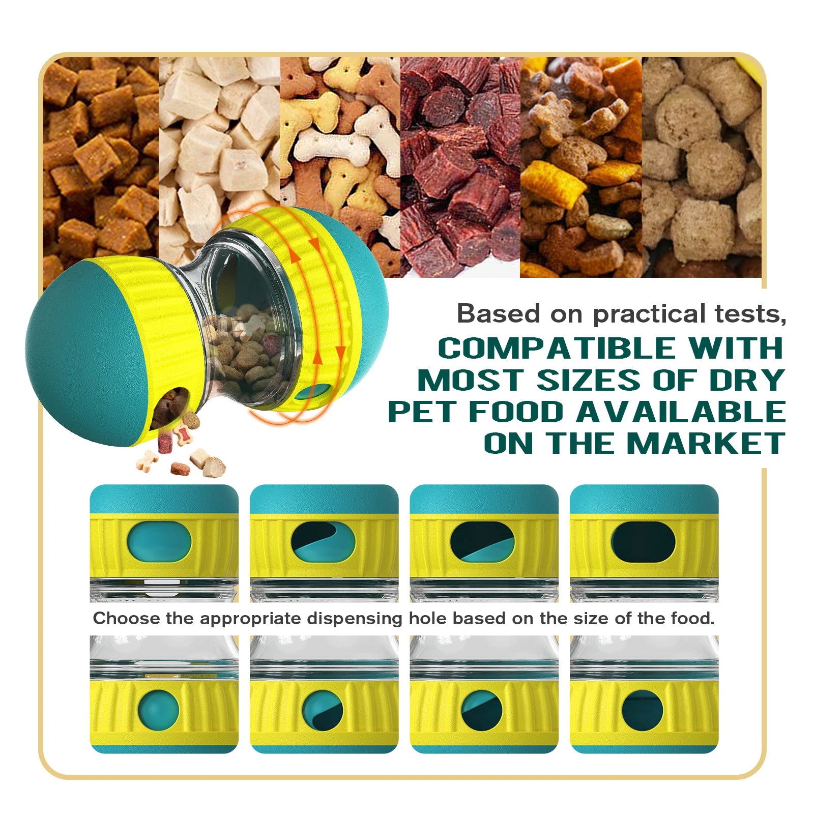Interactive Dog Slow Feeder Treat Dispenser Toy