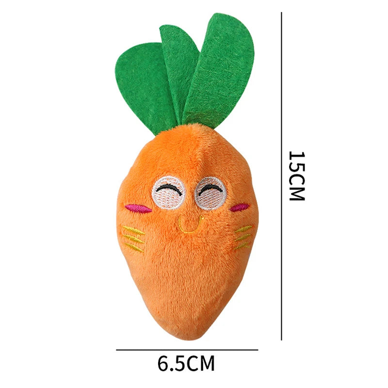 Durable Squeaky Dog Toy – Goose & Carrot Plush