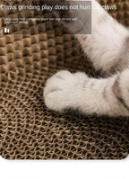 Round Cat Scratcher Bed Bowl with Corrugated Cardboard