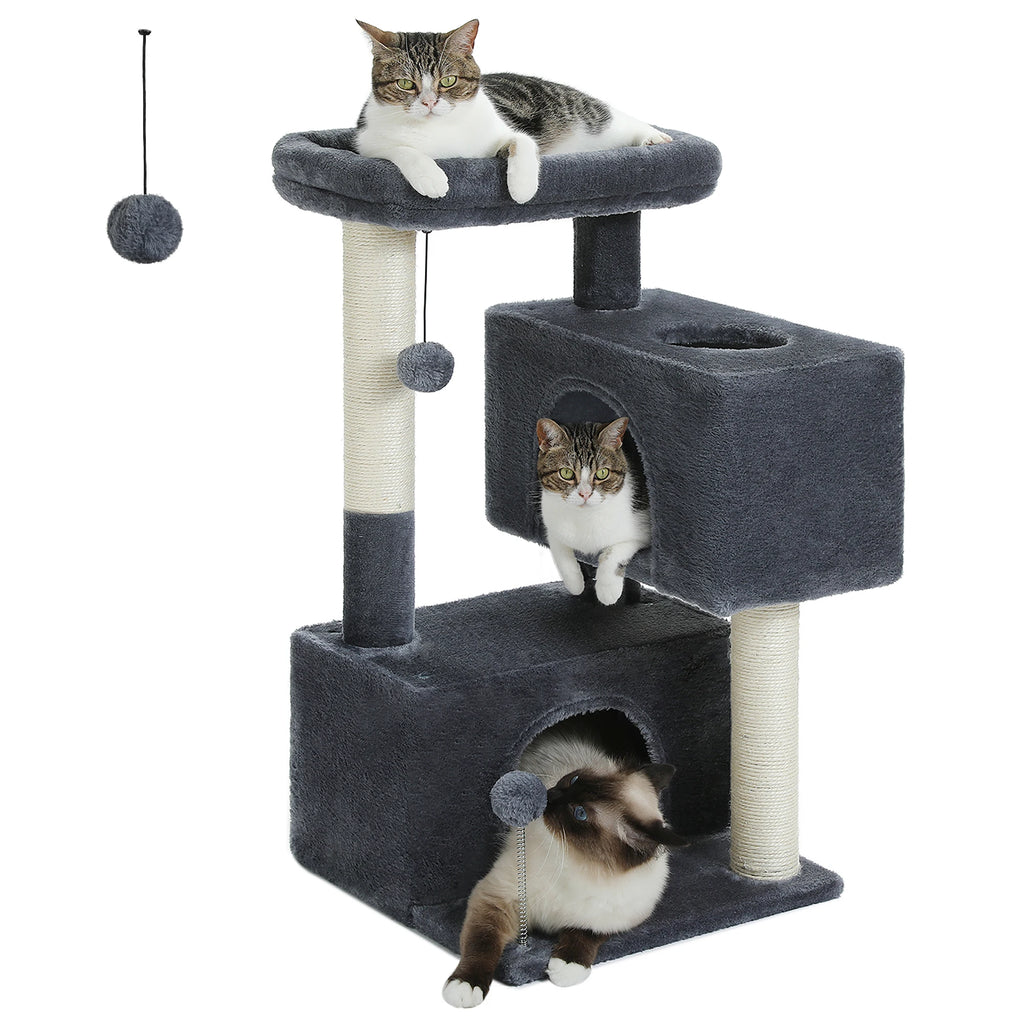 Multi-Level Cat Tree Tower with Condo & Scratching Posts
