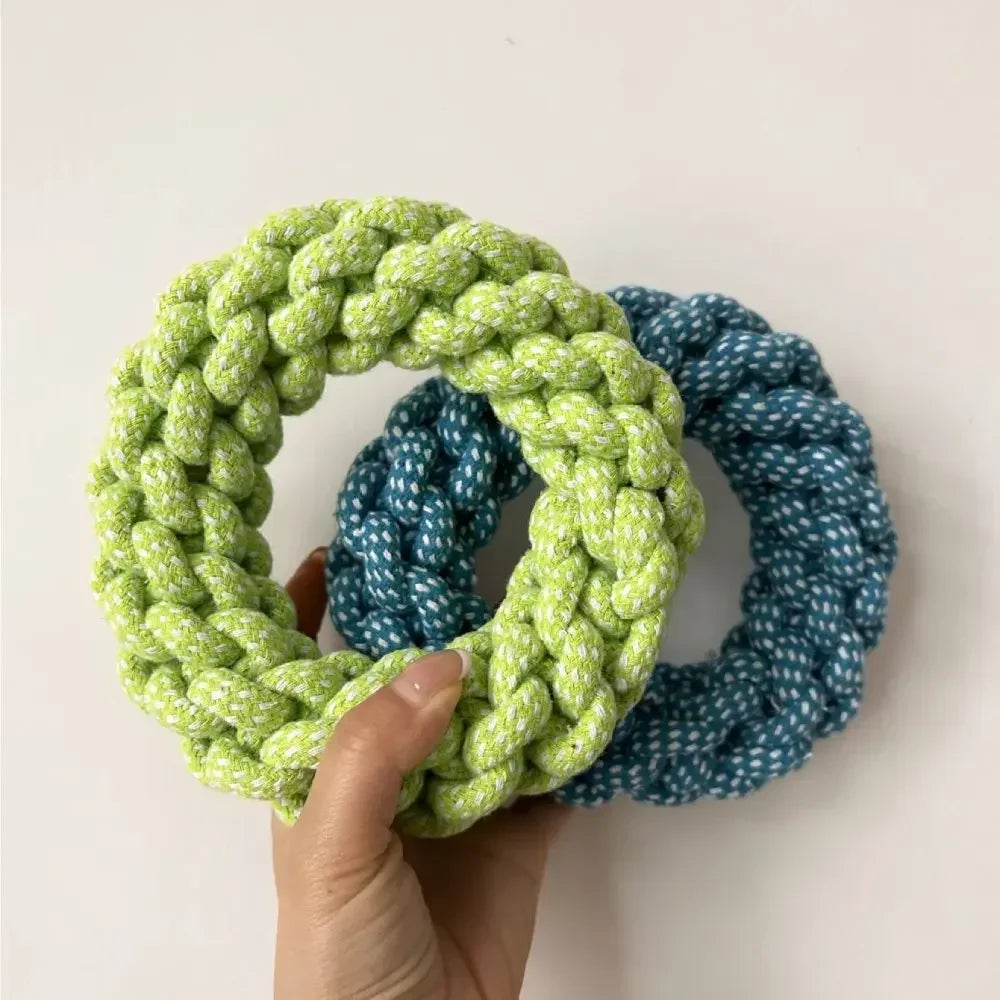 Durable Rope Chew Ring Toy for Dogs