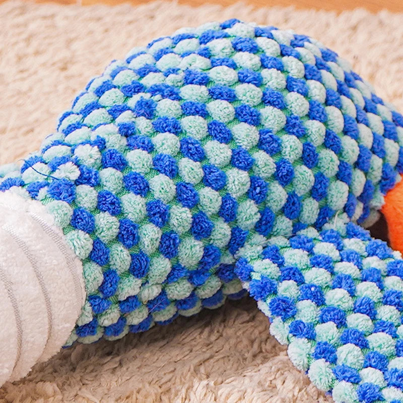 Durable Squeaky Dog Toy – Goose & Carrot Plush