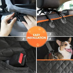 Waterproof Dog Car Seat Cover with Side Flaps