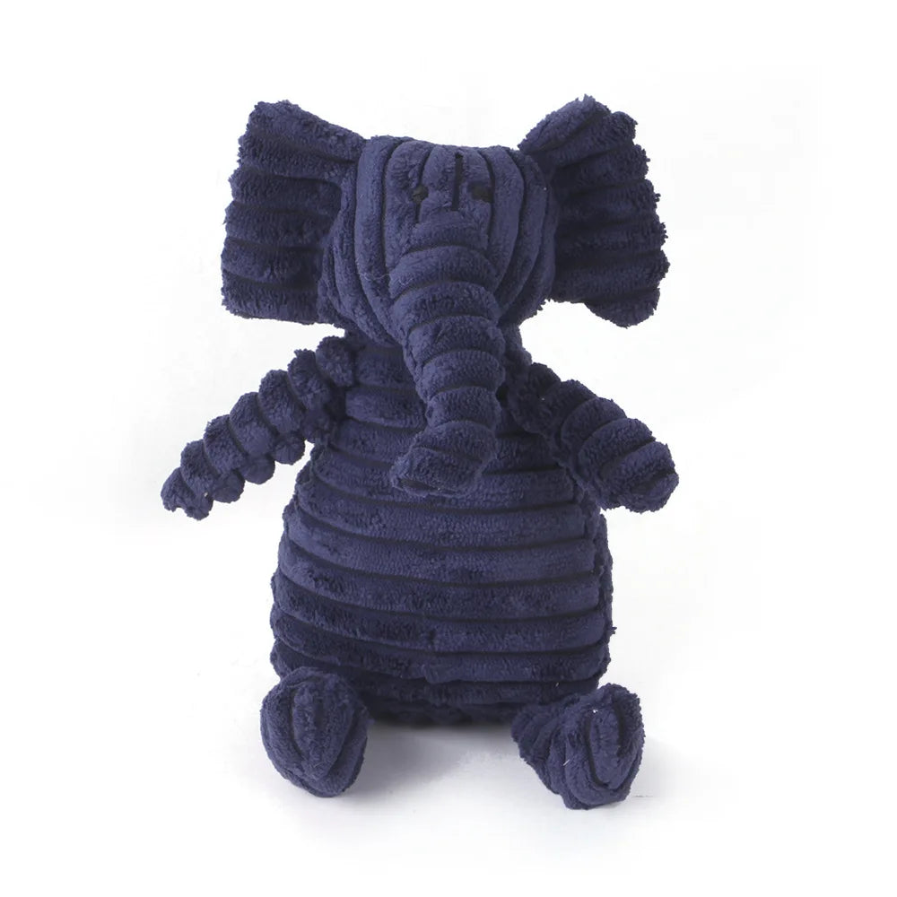 Corduroy Animal Plush Squeaky Dog Toy