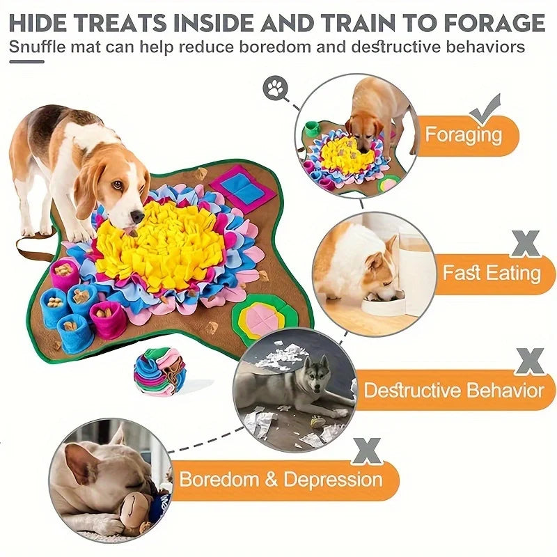Dog Snuffle Mat for Nosework & Slow Feeding